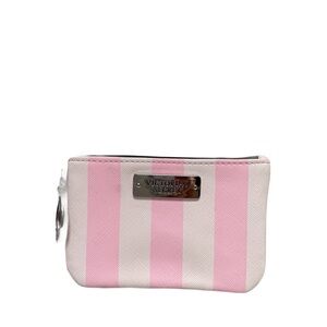 ❤️ VICTORIA SECRET PINK STRIPED COIN PURSE